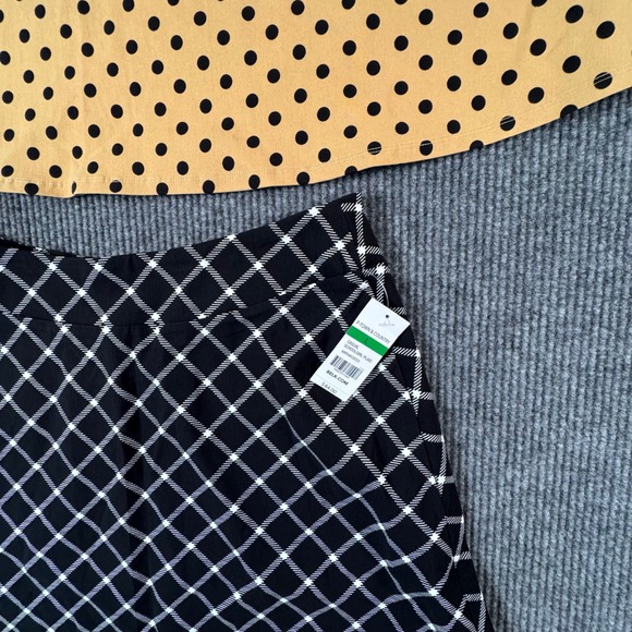 Lot of 2 Kim Rogers Womens L Skirt Polka Dot Plaid Career Casual Office Workwear - Picture 4 of 9